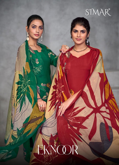 Eknoor Simar Viscose Muslin Pant Style Suits Wholesale Rate