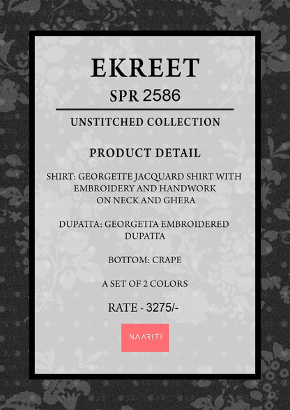 Ekreet Naariti Georgette Salwar Suits Manufacturer Ahmedabad