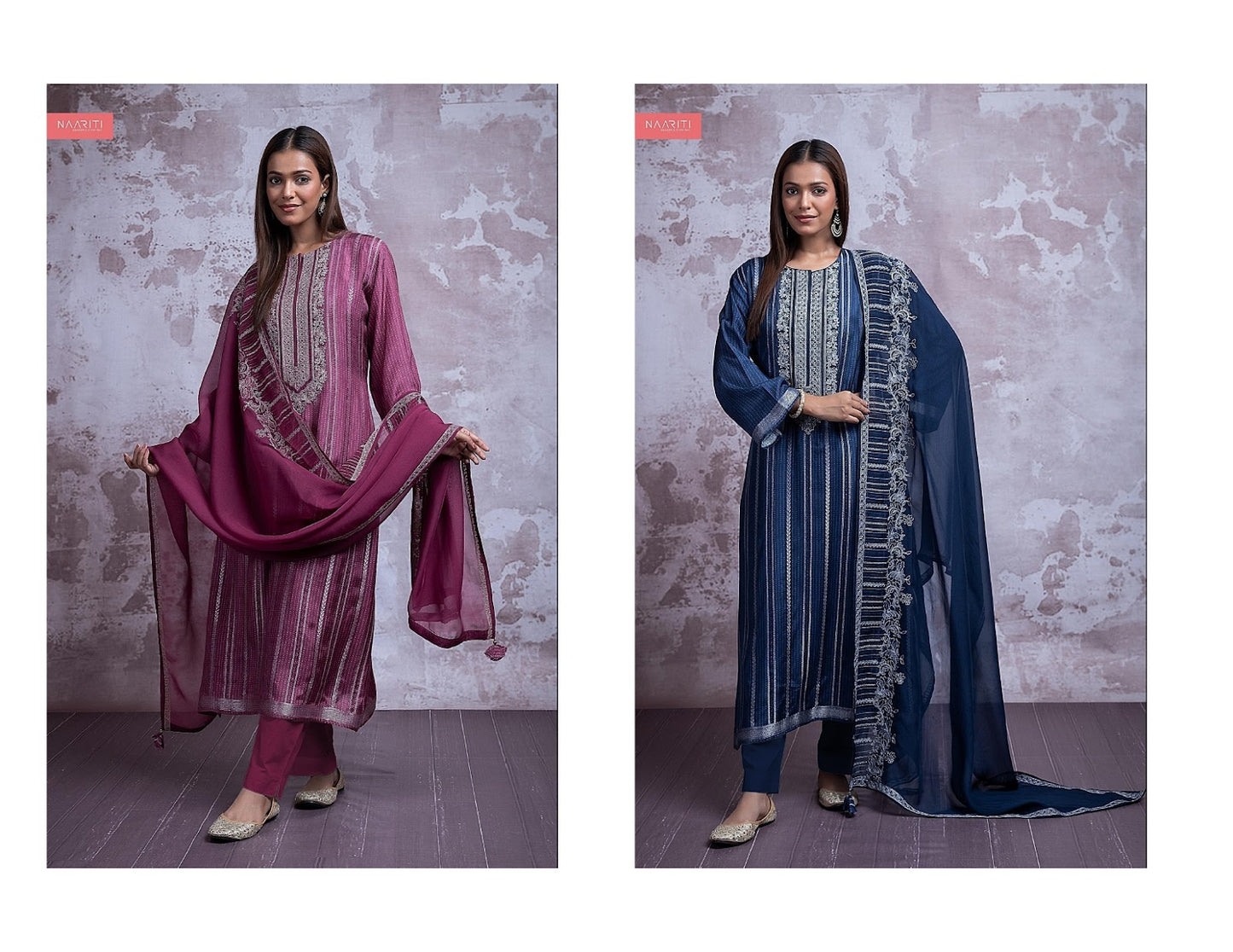 Ekrim Naariti Muslin Pant Style Suits Exporter India