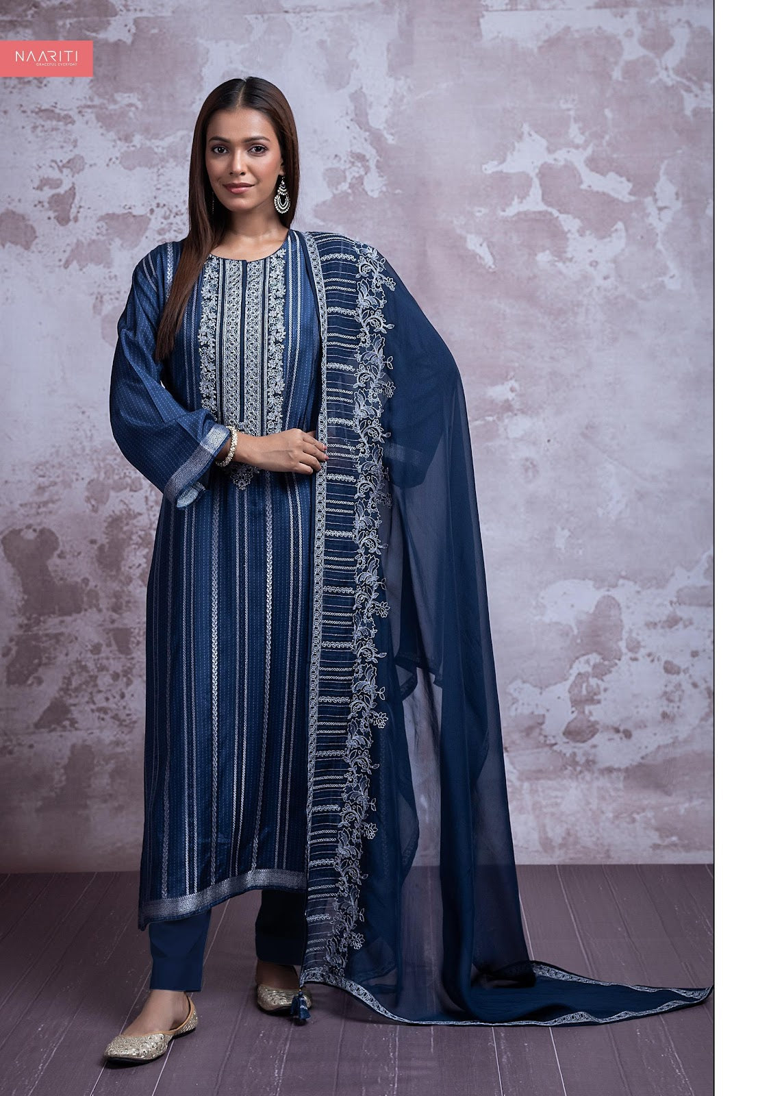 Ekrim Naariti Muslin Pant Style Suits Exporter India