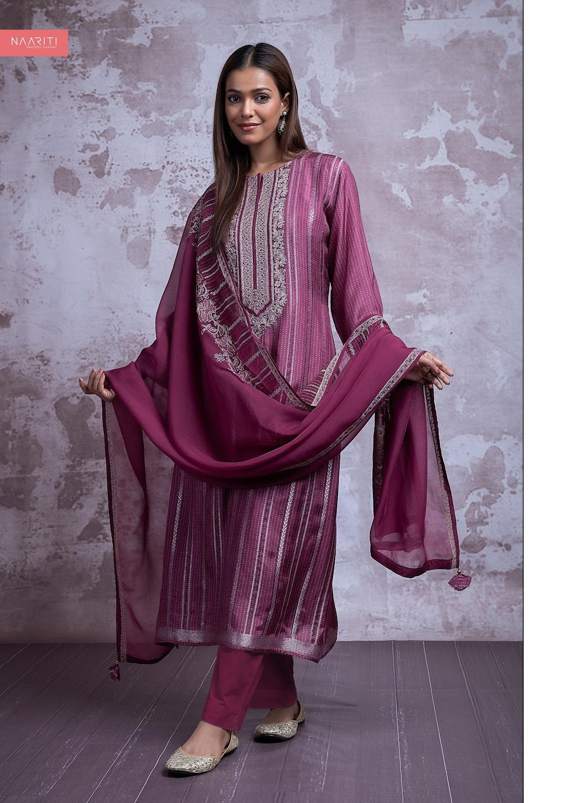 Ekrim Naariti Muslin Pant Style Suits Exporter India