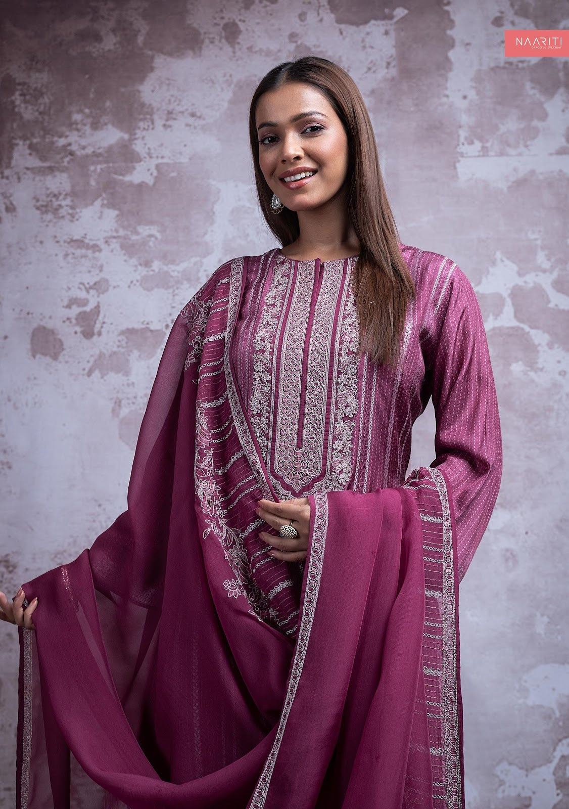 Ekrim Naariti Muslin Pant Style Suits Exporter India