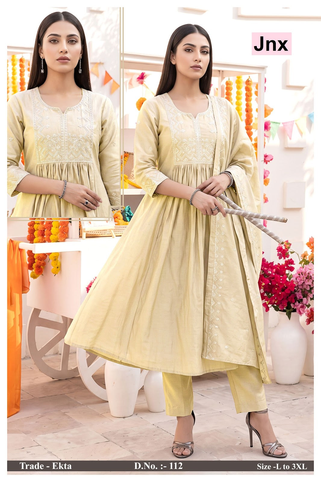 Ekta Jnx Berlin Readymade Anarkali Suits Wholesale Rate
