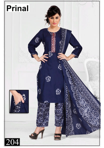 Ekta Prinal Readymade Cotton Pant Suits Wholesale Rate