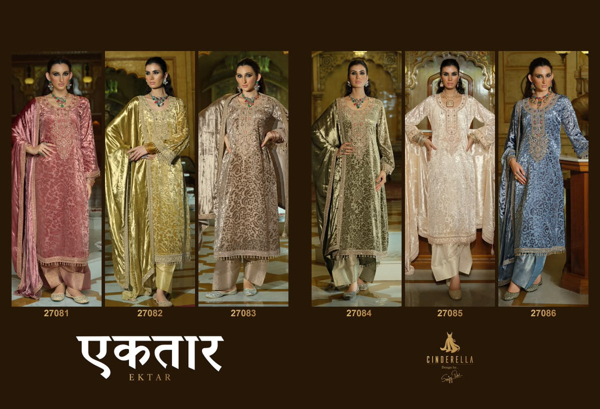 Ektar Cinderella Velvet Suits Supplier India