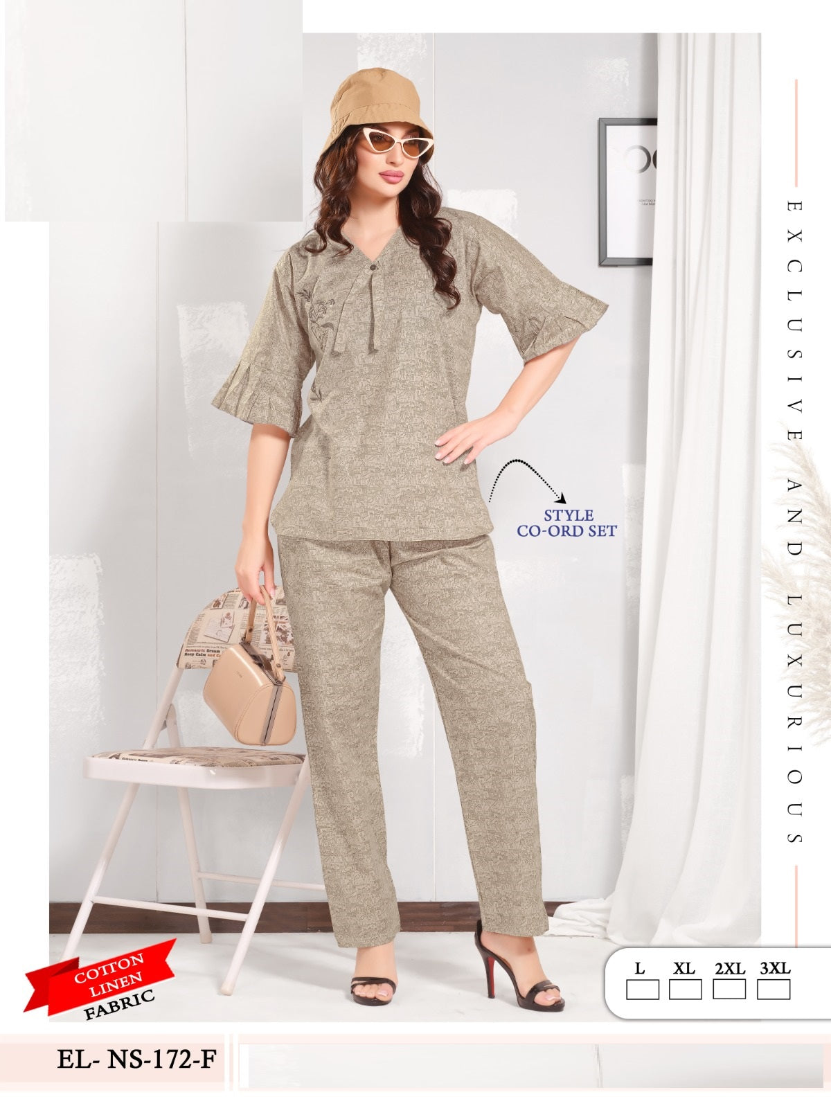 El Ns 172 Mnt Cotton Linen Co Ord Set Supplier Gujarat