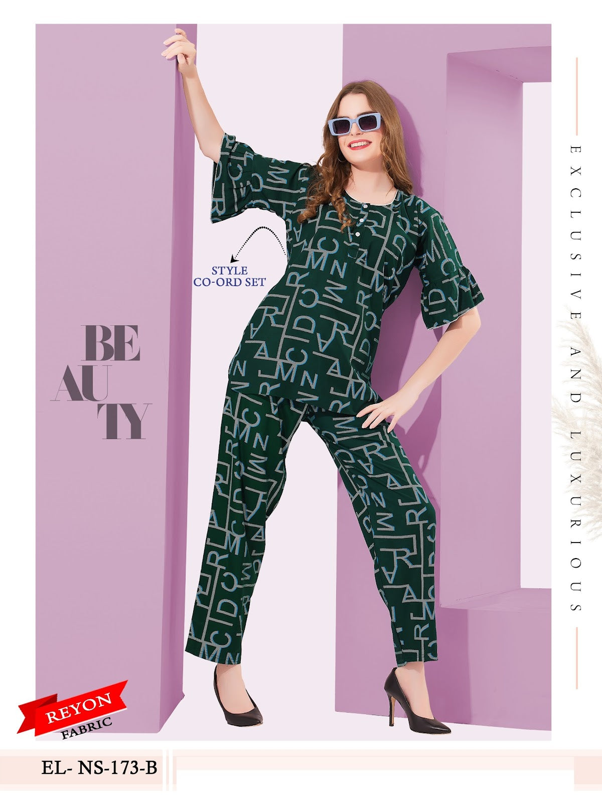 El Ns 173 B Mnt Reyon Co Ord Set Exporter Gujarat