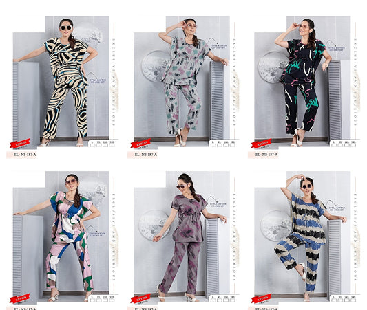 El Ns 187 Kaftan Mnt Reyon Co Ord Set Supplier