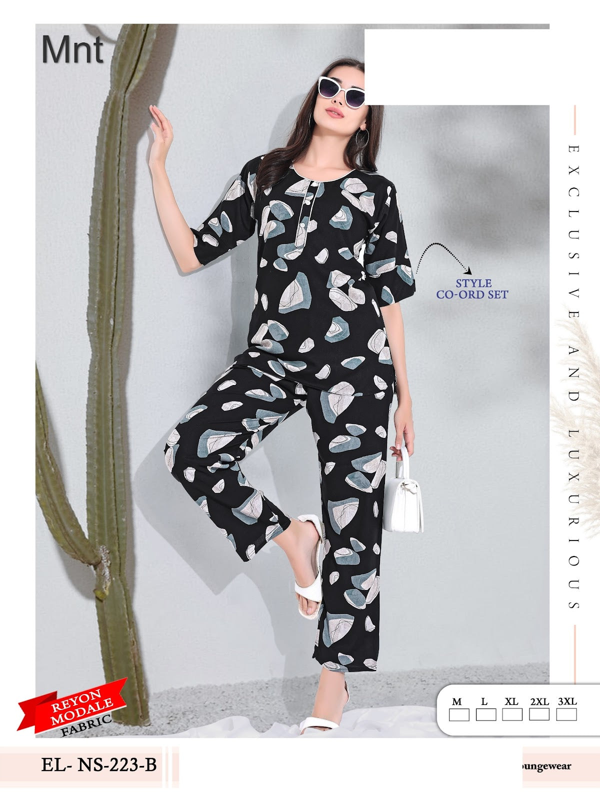 El Ns 223 B Mnt Rayon Co Ord Set Wholesaler India