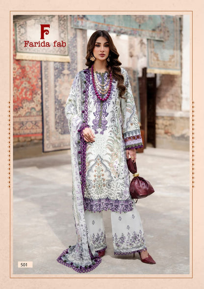 Elaaf Vol 5 Farida Fab Cotton Karachi Salwar Suits Wholesaler Ahmedabad