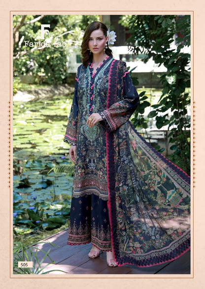 Elaaf Vol 5 Farida Fab Cotton Karachi Salwar Suits Wholesaler Ahmedabad