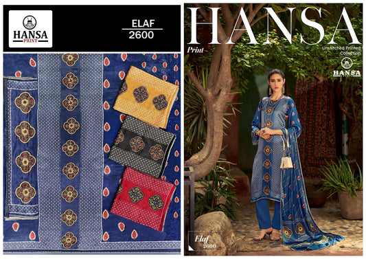 Elaf 2600 Hansa Prints Gaji Silk Pant Style Suits Manufacturer