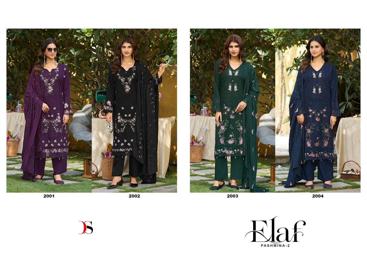 Elaf 2 Deepsy Viscose Pashmina Suits Supplier Ahmedabad