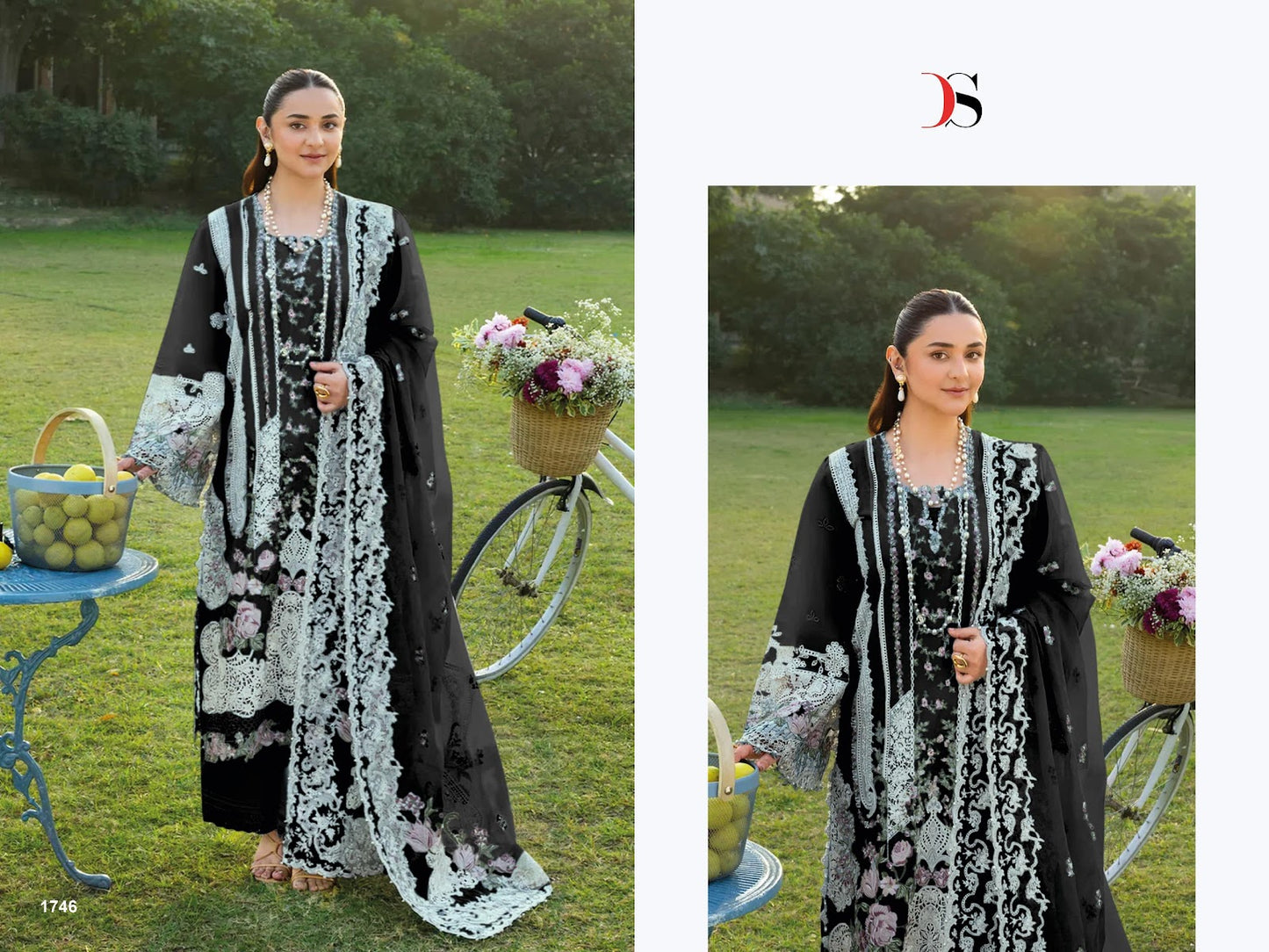 Elaf 3 Premium Deepsy Cotton Pakistani Patch Work Suits Supplier