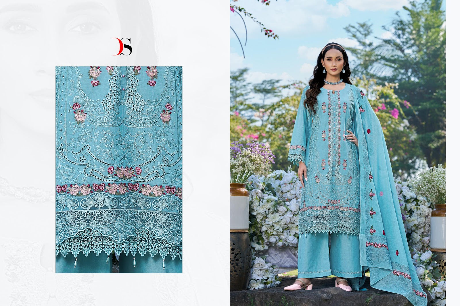 Elaf 5 Deepsy Cotton Pakistani Patch Work Suits Wholesaler