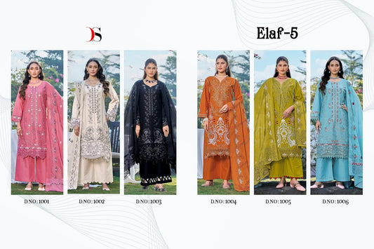 Elaf 5 Deepsy Cotton Pakistani Patch Work Suits Wholesaler