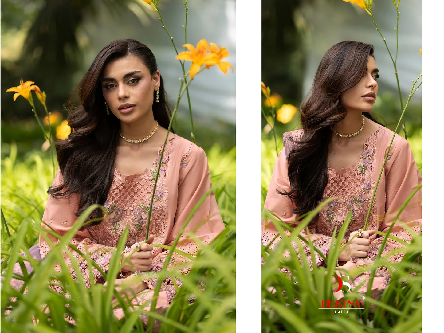 Elaf 6 Premium Deepsy Cotton Pakistani Patch Work Suits Wholesale Price