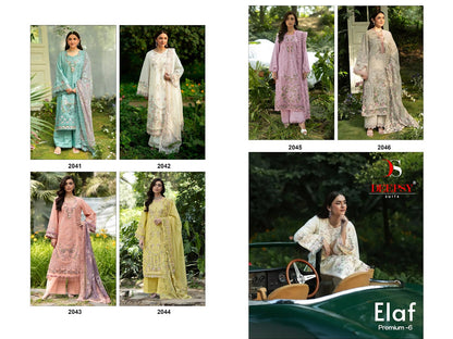 Elaf 6 Premium Deepsy Cotton Pakistani Patch Work Suits Wholesale Price