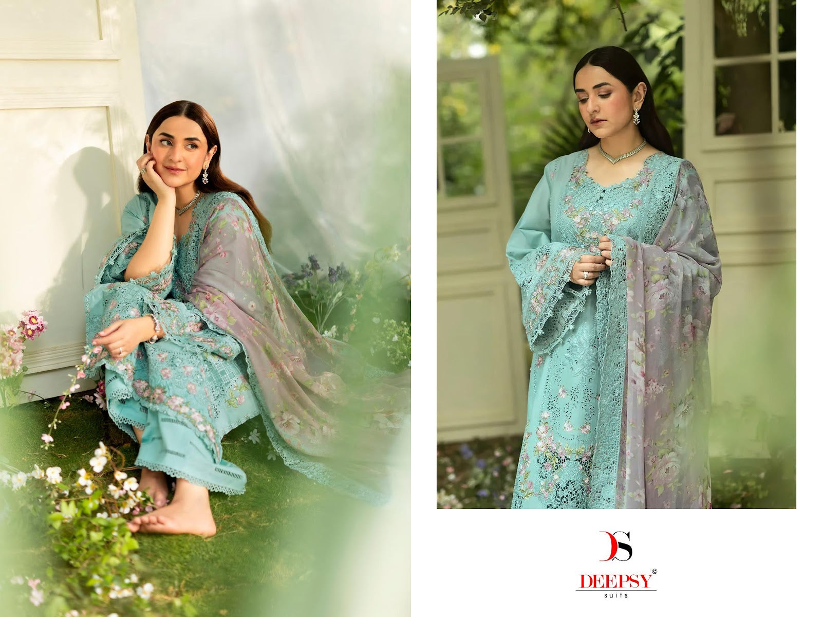 Elaf 6 Premium Deepsy Cotton Pakistani Patch Work Suits Wholesale Price