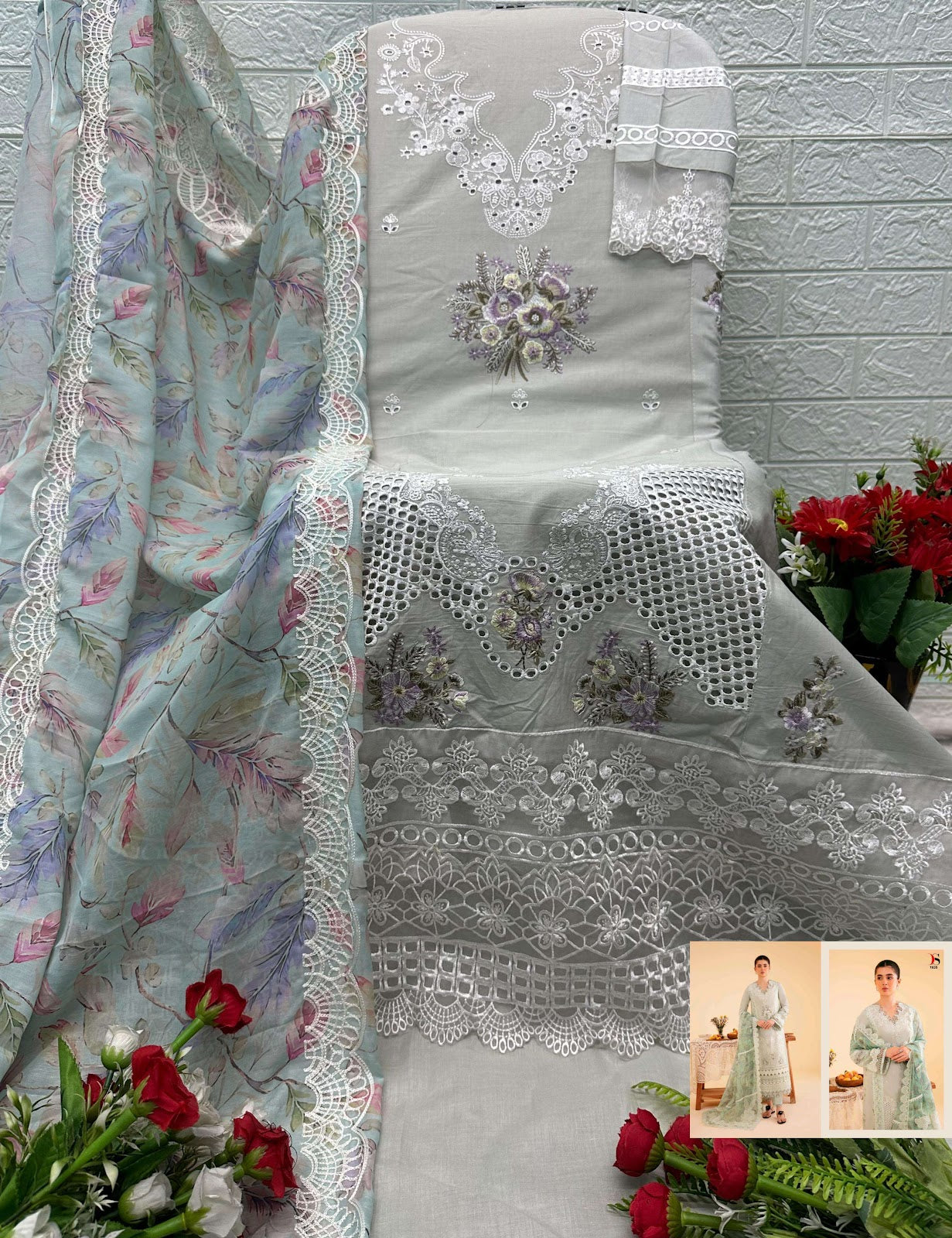 Elaf 7 Deepsy Cotton Pakistani Patch Work Suits Wholesale