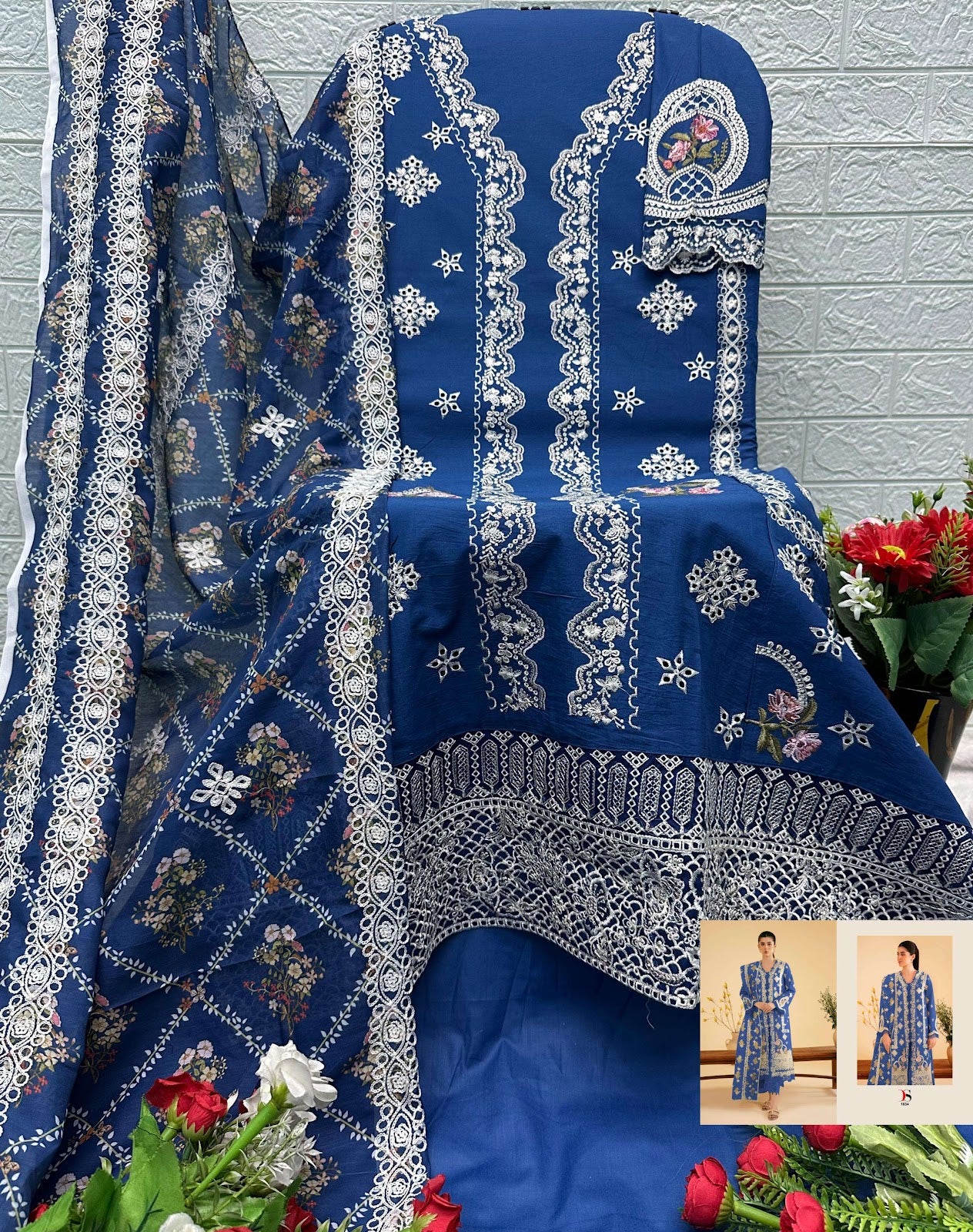 Elaf 7 Deepsy Cotton Pakistani Patch Work Suits Wholesale