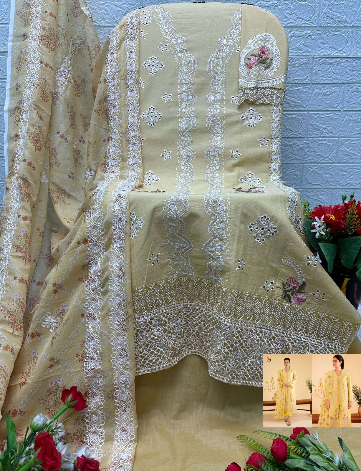 Elaf 7 Deepsy Cotton Pakistani Patch Work Suits Wholesale