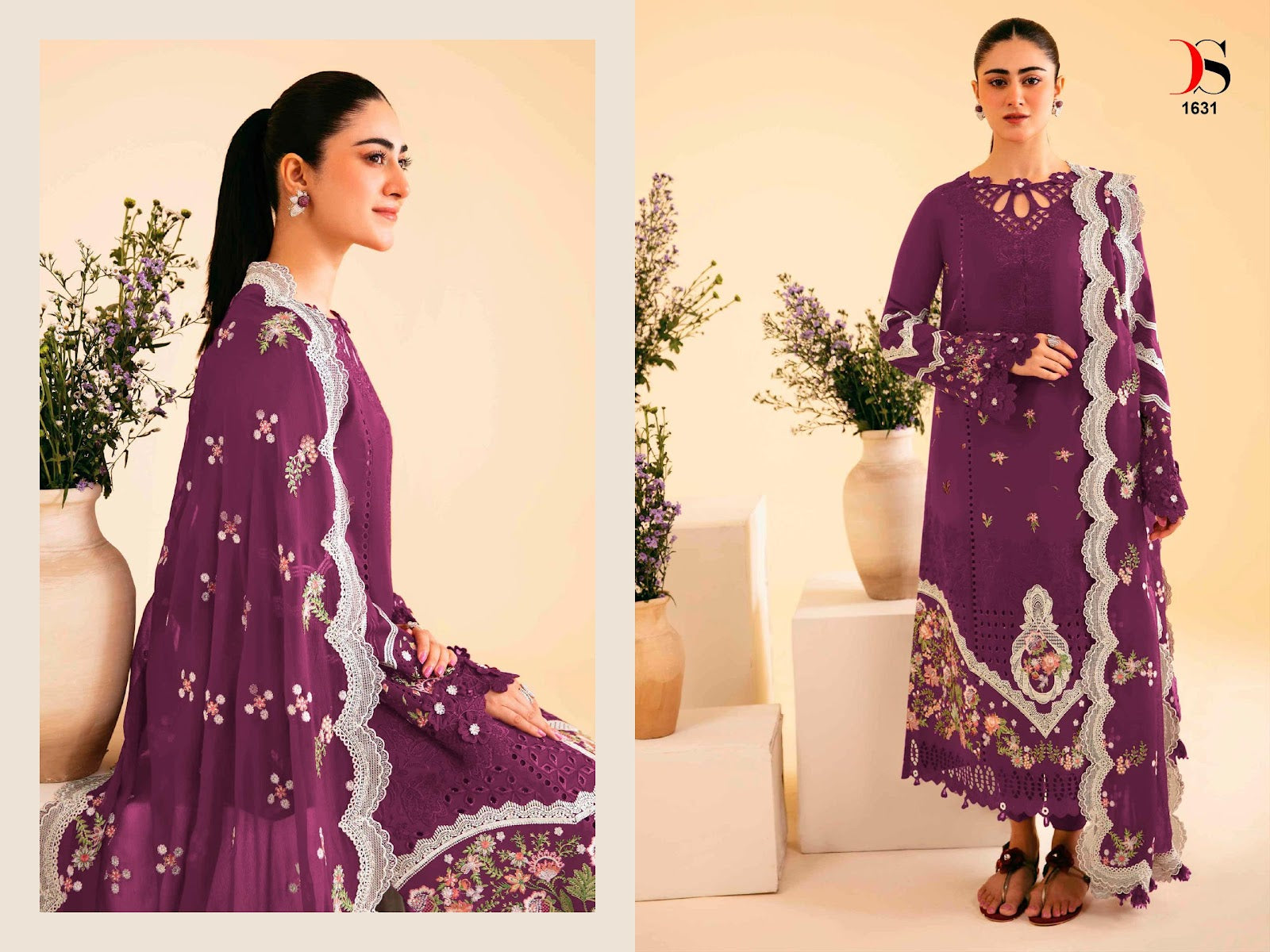 Elaf 7 Deepsy Cotton Pakistani Patch Work Suits Wholesale