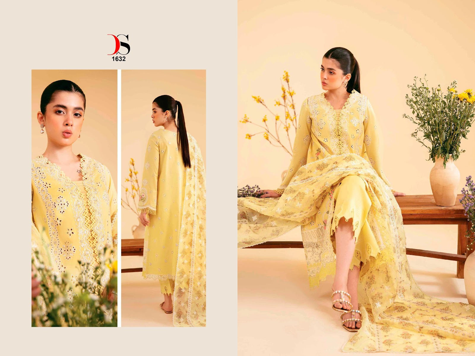 Elaf 7 Deepsy Cotton Pakistani Patch Work Suits Wholesale