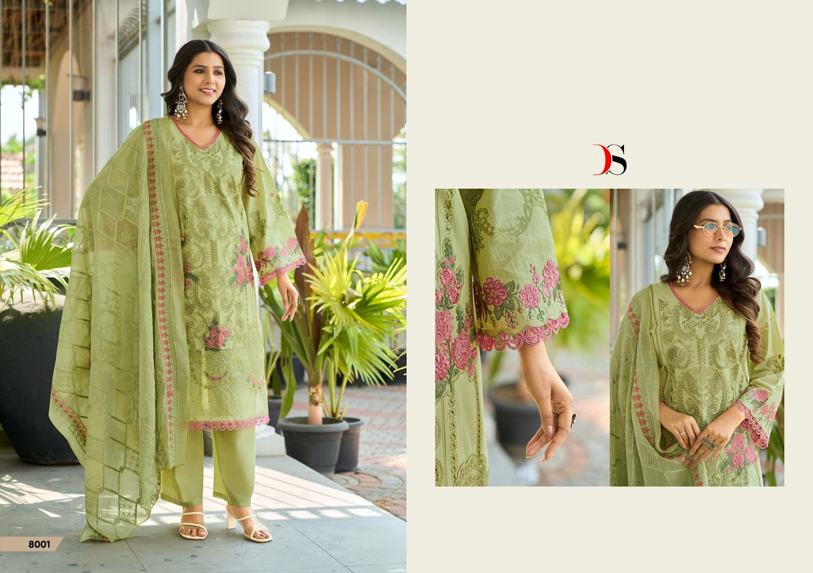 Elaf 8 Deepsy Cotton Pakistani Patch Work Suits Exporter Ahmedabad