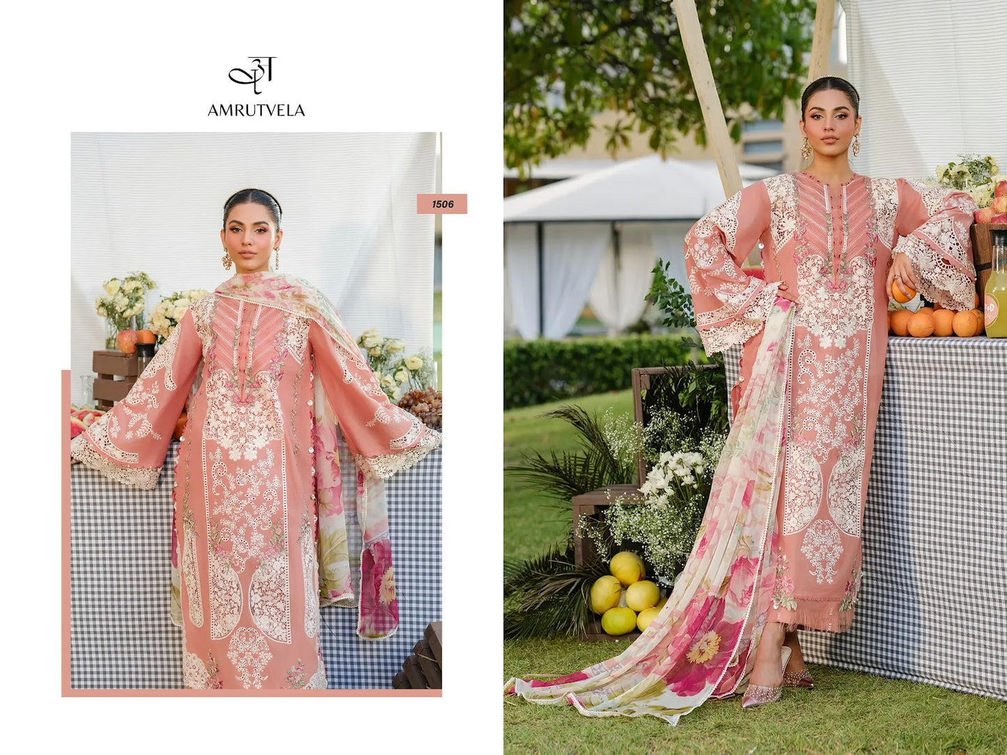 Elaf Amrutvela Cotton Pakistani Patch Work Suits Wholesale
