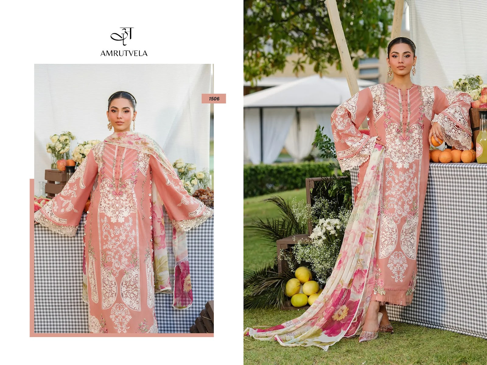 Elaf Amrutvela Cotton Pakistani Patch Work Suits Wholesale
