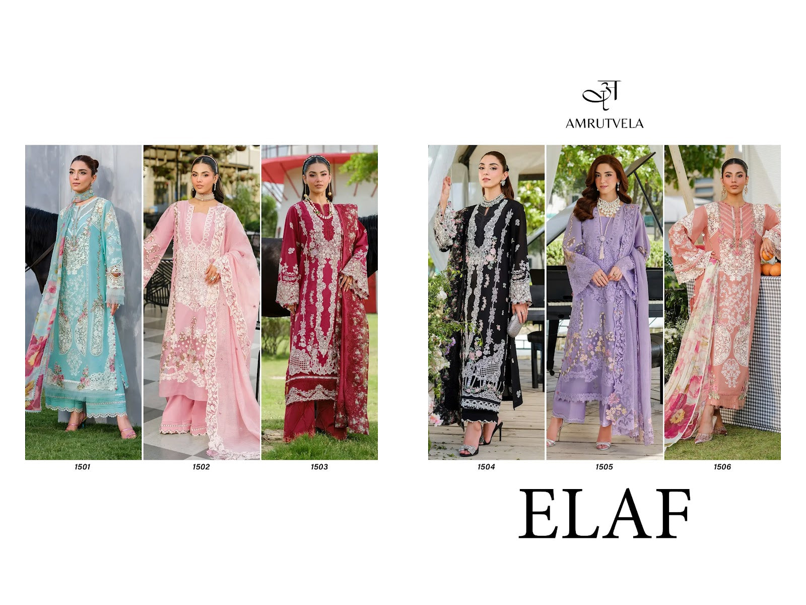 Elaf Amrutvela Cotton Pakistani Patch Work Suits Wholesale