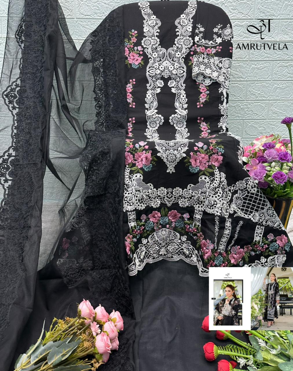 Elaf Amrutvela Cotton Pakistani Patch Work Suits Wholesale