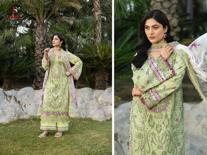 Elaf Chikankari 2 Deepsy Cotton Pakistani Patch Work Suits Supplier India