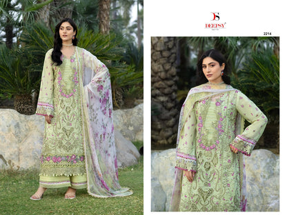 Elaf Chikankari 2 Deepsy Cotton Pakistani Patch Work Suits Supplier India