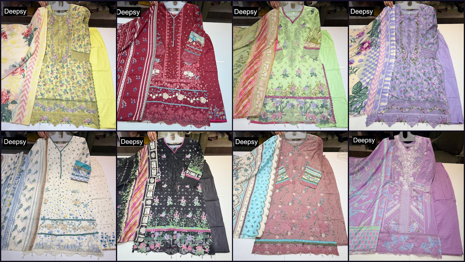 Elaf Chikankari Deepsy Cotton Pakistani Readymade Suits Exporter Ahmedabad