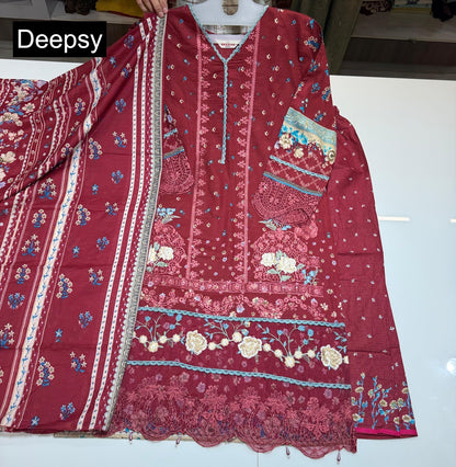 Elaf Chikankari Deepsy Cotton Pakistani Readymade Suits Exporter Ahmedabad
