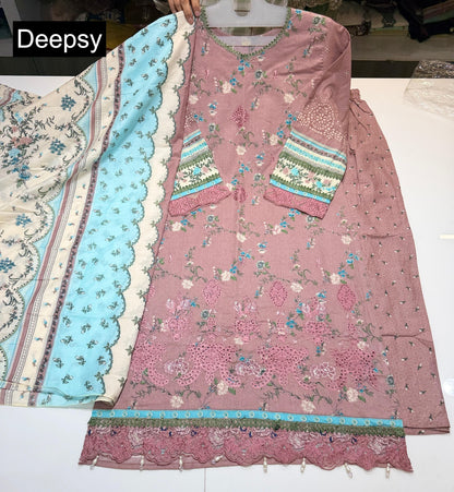Elaf Chikankari Deepsy Cotton Pakistani Readymade Suits Exporter Ahmedabad