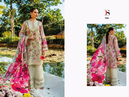 Elaf Chikankari Premium Lawn 26 Deepsy Pakistani Patch Work Suits Wholesaler Gujarat