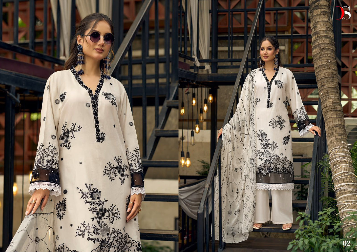 Elaf Exclusive 2 Deepsy Lawn Pakistani Patch Work Suits Wholesaler Ahmedabad