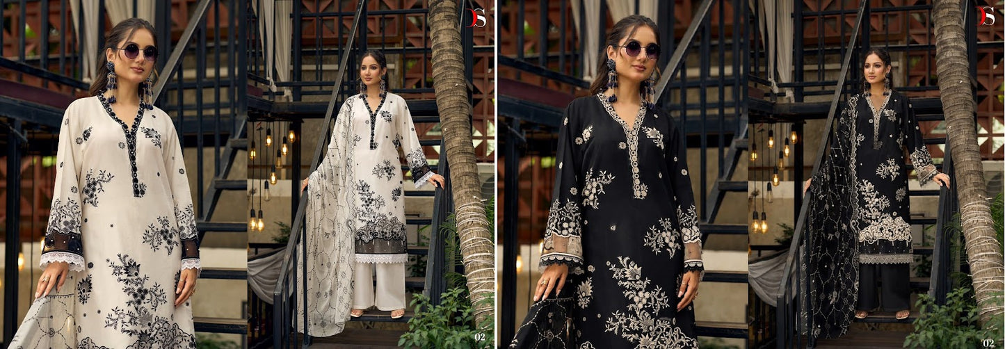 Elaf Exclusive 2 Deepsy Lawn Pakistani Patch Work Suits Wholesaler Ahmedabad