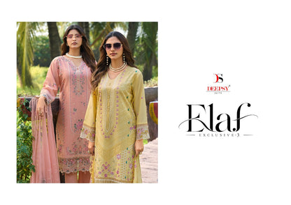 Elaf Exclusive 3 Deepsy Lawn Pakistani Patch Work Suits Supplier Gujarat