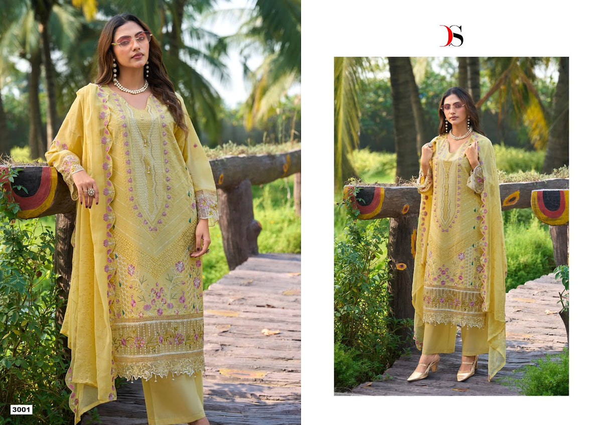 Elaf Exclusive 3 Deepsy Lawn Pakistani Patch Work Suits Supplier Gujarat