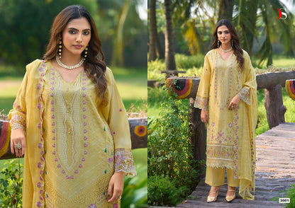 Elaf Exclusive 3 Deepsy Lawn Pakistani Patch Work Suits Supplier Gujarat