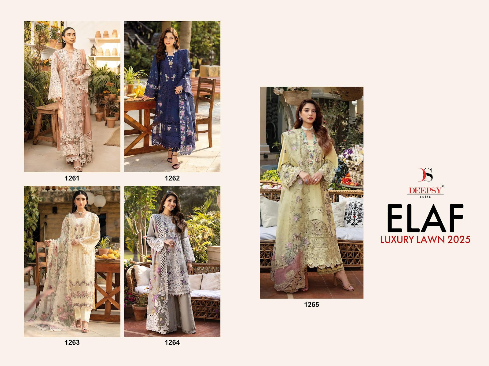 Elaf Luxury Lawn 2025 Deepsy Cotton Pakistani Patch Work Suits Supplier