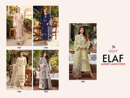 Elaf Luxury Lawn 2025 Deepsy Cotton Pakistani Patch Work Suits Supplier