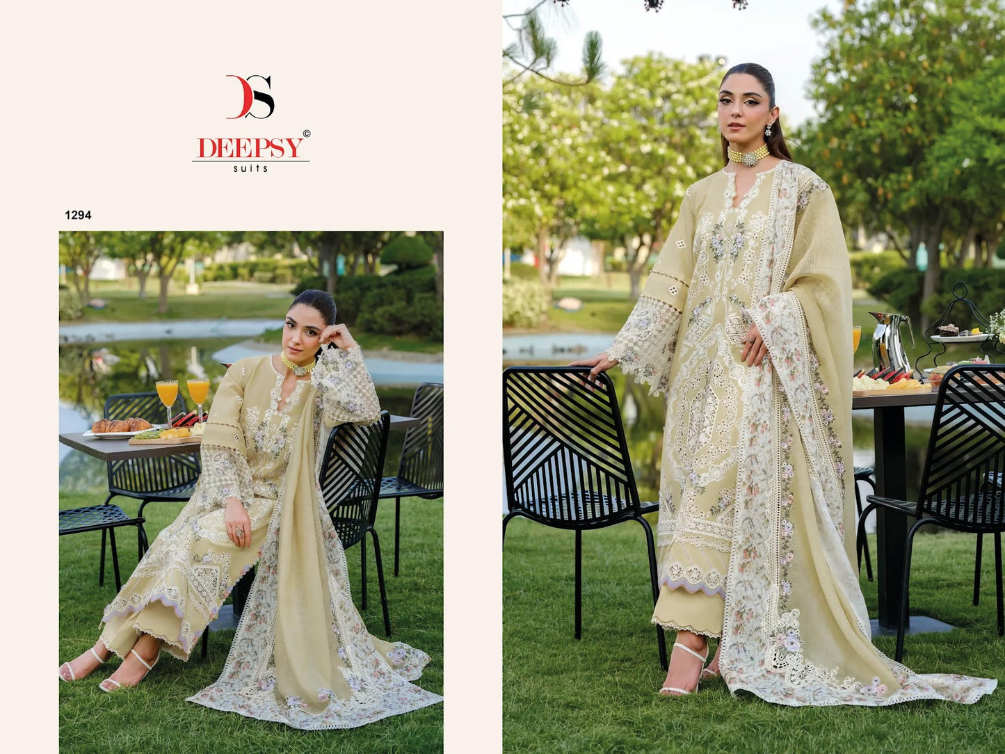 Elaf Luxury Lawn 25-2 Deepsy Pure Cotton Pakistani Salwar Suits Wholesale Rate