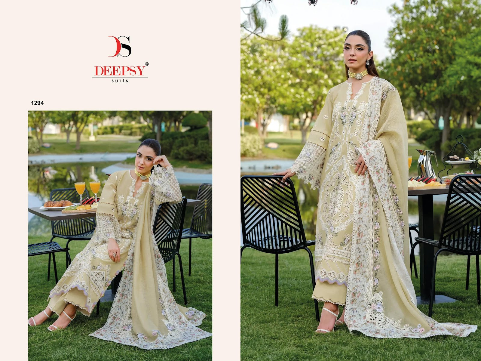 Elaf Luxury Lawn 25-2 Deepsy Pure Cotton Pakistani Salwar Suits Wholesale Rate