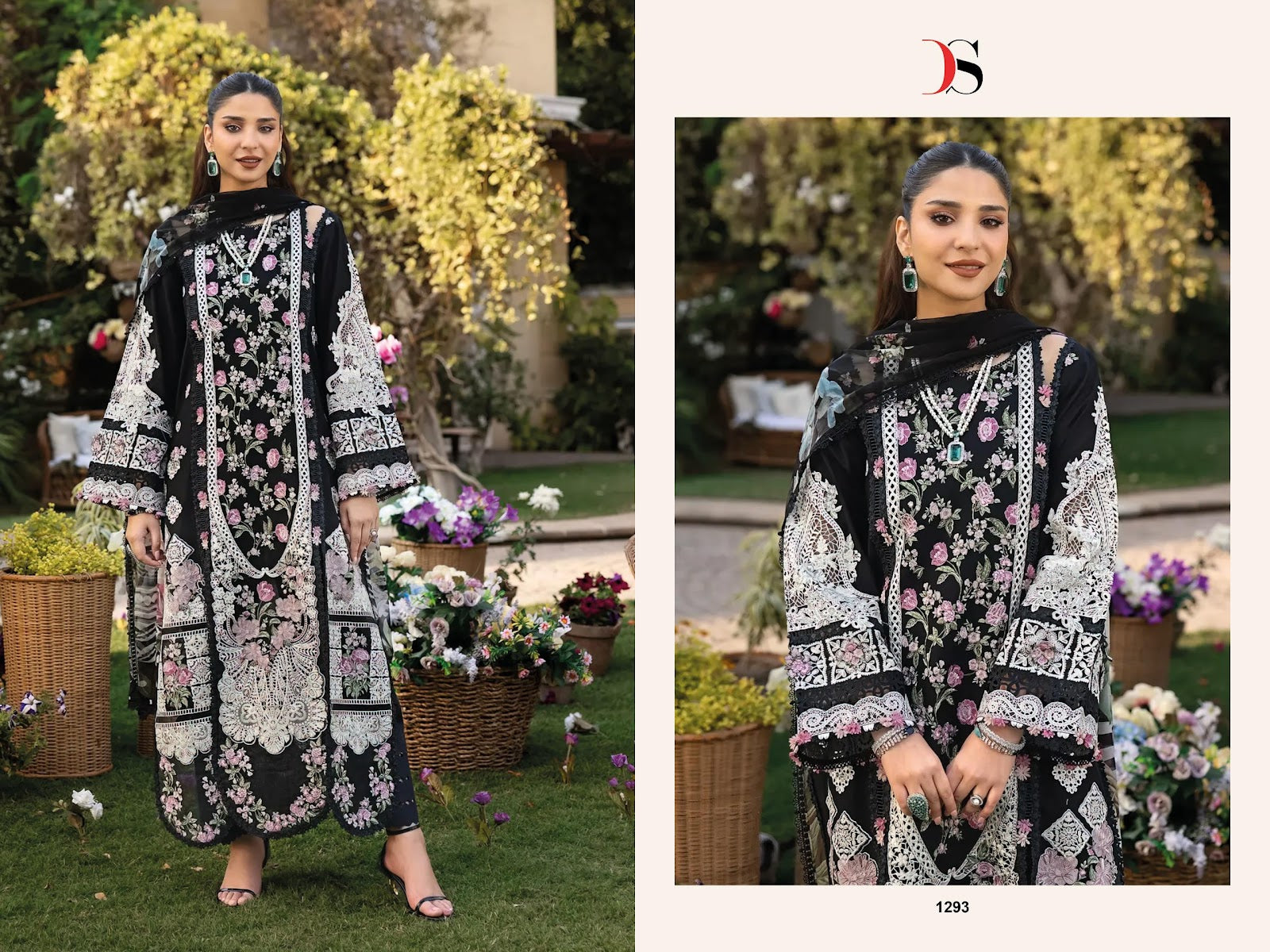 Elaf Luxury Lawn 25-2 Deepsy Pure Cotton Pakistani Salwar Suits Wholesale Rate
