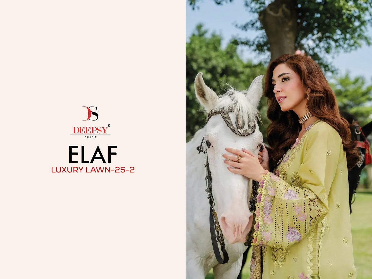 Elaf Luxury Lawn 25-2 Deepsy Pure Cotton Pakistani Salwar Suits Wholesale Rate